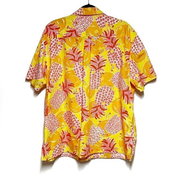New Lilly Pulitzer Mens Vintage Pineapple Print Cotton Button Shirt Sz XL - Picture 2 of 5